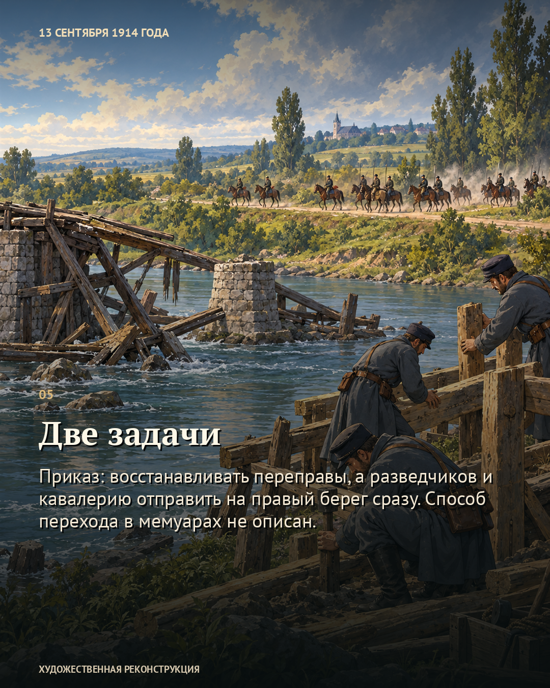 Иллюстрация к истории «Брусилов не стал ждать восстановления мостов», 13 сентября 1914 года