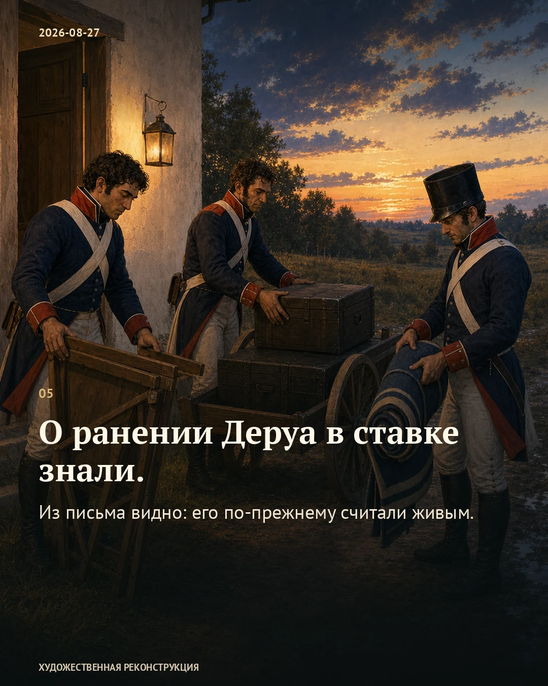 Иллюстрация к истории «Награда для генерала, который уже умер», 27 августа 1812 года (15 августа по старому стилю)